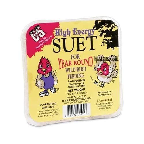 C&S Suet Cakes Wild Bird Food - High Energy - 11.75 Oz  