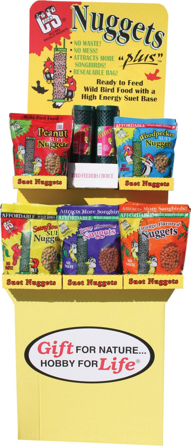 C&S Suet Nuggets & Feeder Display Wild Bird Food - 38 Count  