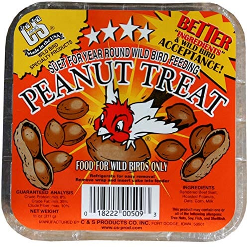 C&S Treat Suet Cakes Wild Bird Food - Peanut - 11 Oz  