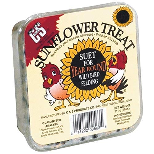 C&S Treat Suet Cakes Wild Bird Food - Sunflower - 11 Oz