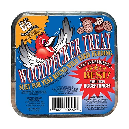 C&S Treat Suet Cakes Wild Bird Food - Woodpecker - 11 Oz