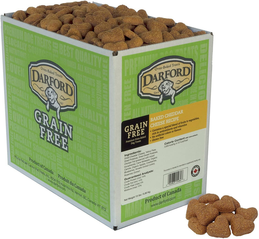 Darford Grain Free Baked ChedDarford Cheese Bulk Dog Biscuits - 15 lb Bag  