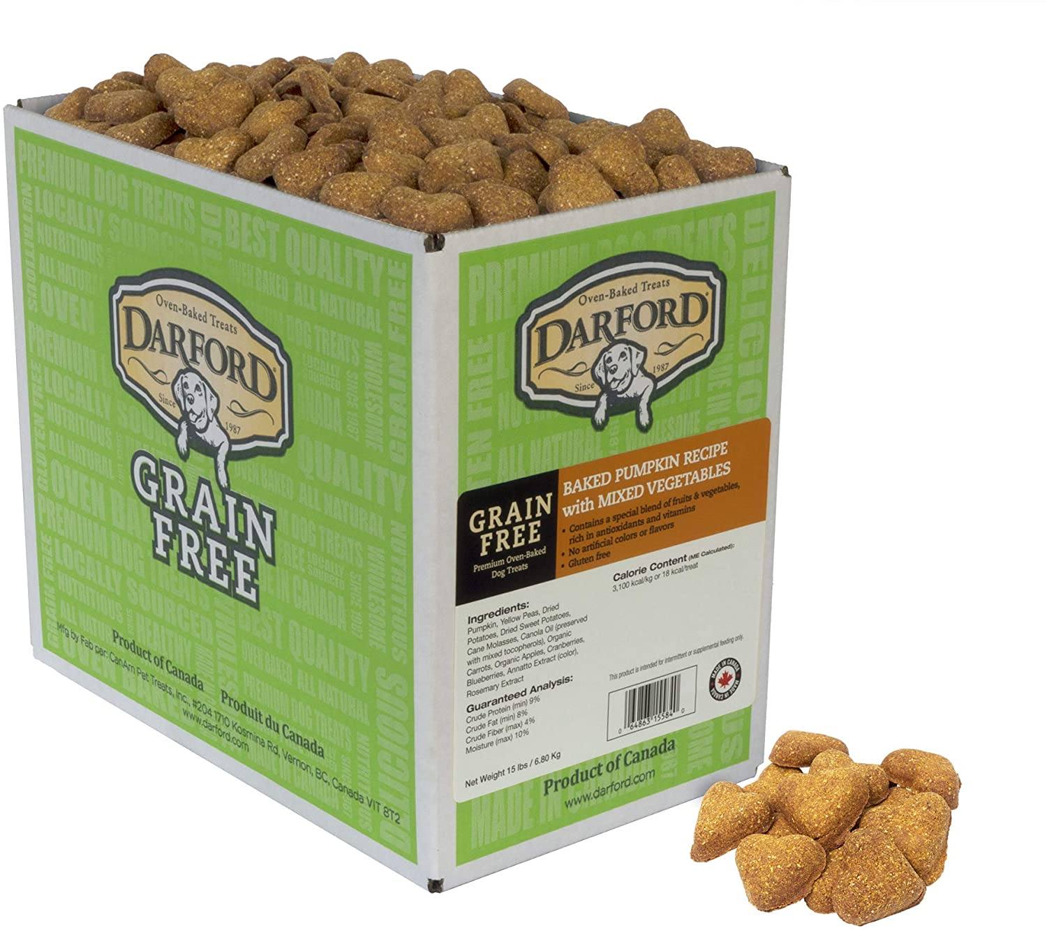 Darford Grain Free Baked Pumpkin w/Mixed Vegetables Bulk Dog Biscuits - 15 lb Bag  