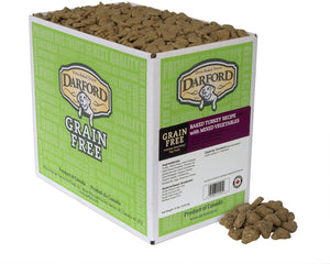 Darford Grain Free Baked Turkey w/Mixed Vegetables Mini's Bulk Dog Biscuits - 15 lb Bag