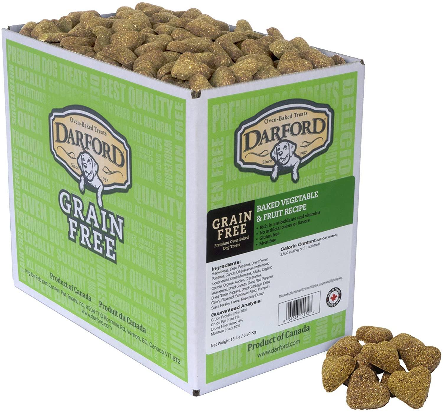 Darford Grain Free Baked Vegetable & Fruit Bulk Dog Biscuits - 15 lb Bag  