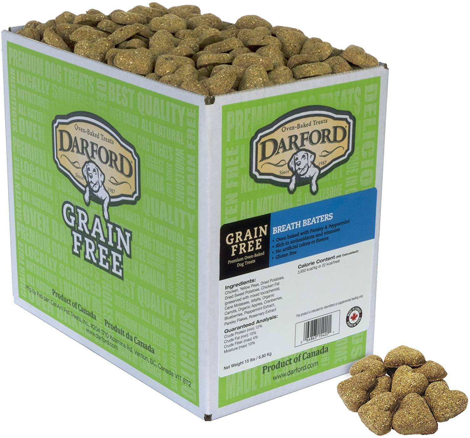 Darford Grain Free Breath Beaters Bulk Dog Biscuits - 15 lb Bag  