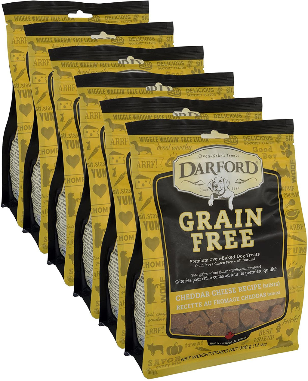Darford Grain Free ChedDarford Cheese Mini's Dog Biscuit Treats - 12 oz - Case of 6  