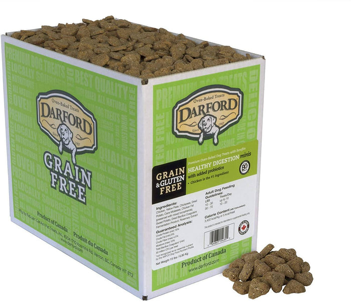 Darford Grain Free Healthy Digestion Mini's Bulk Dog Biscuits - 15 lb Bag
