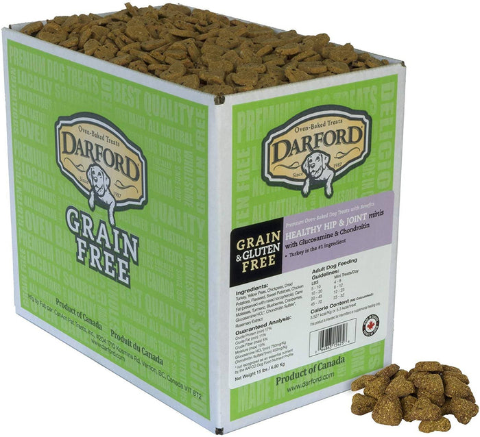 Darford Grain Free Healthy Hip & Joint Mini's Bulk Dog Biscuits - 15 lb Bag