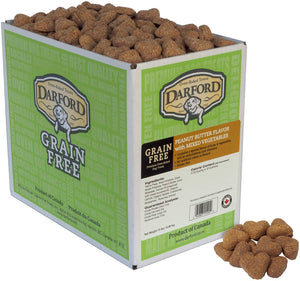 Darford Grain Free Peanut Butter w/Mixed Vegetables Bulk Dog Biscuits - 15 lb Bag