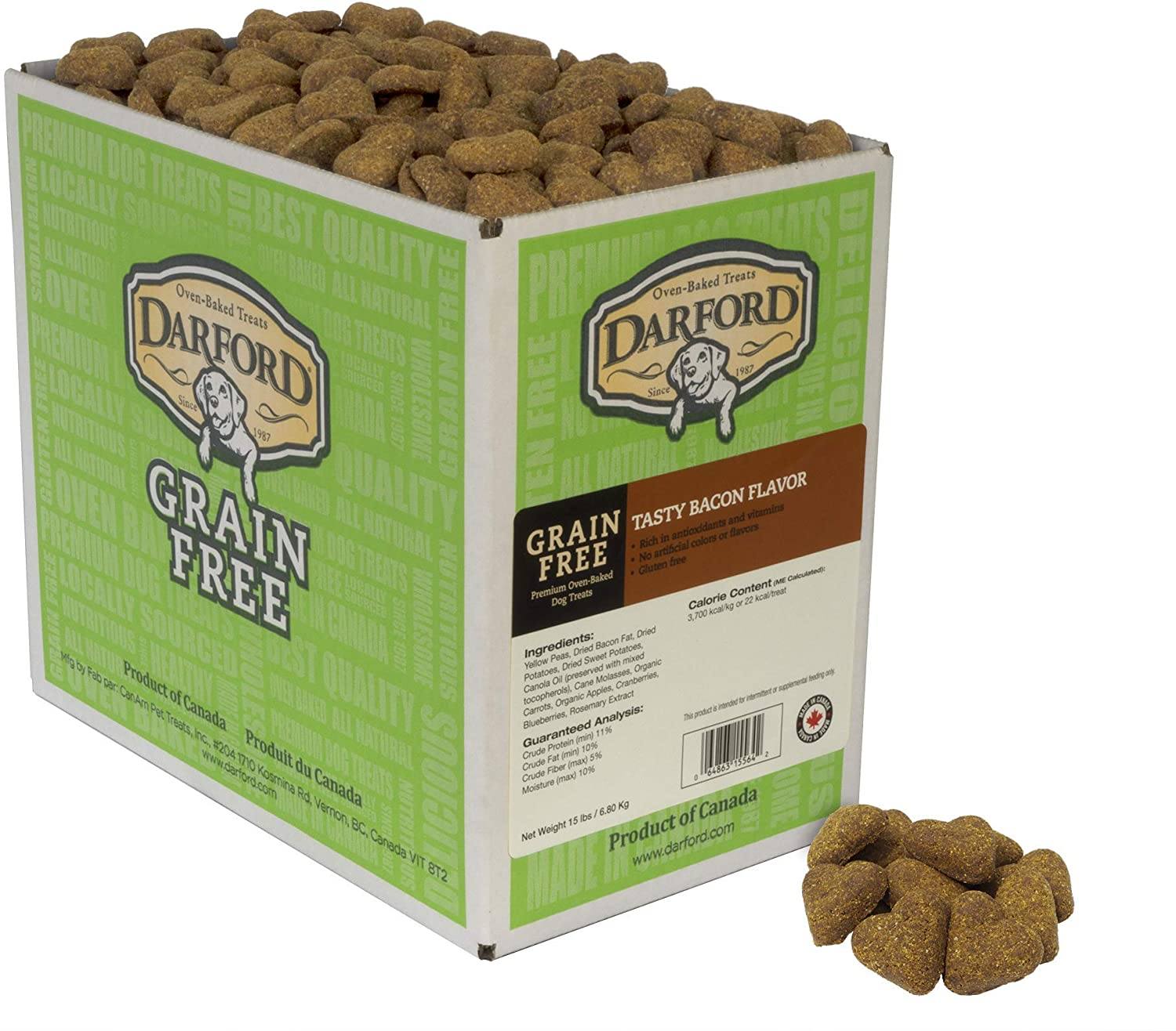 Darford Grain Free Tasty Bacon Bulk Dog Biscuits - 15 lb Bag  