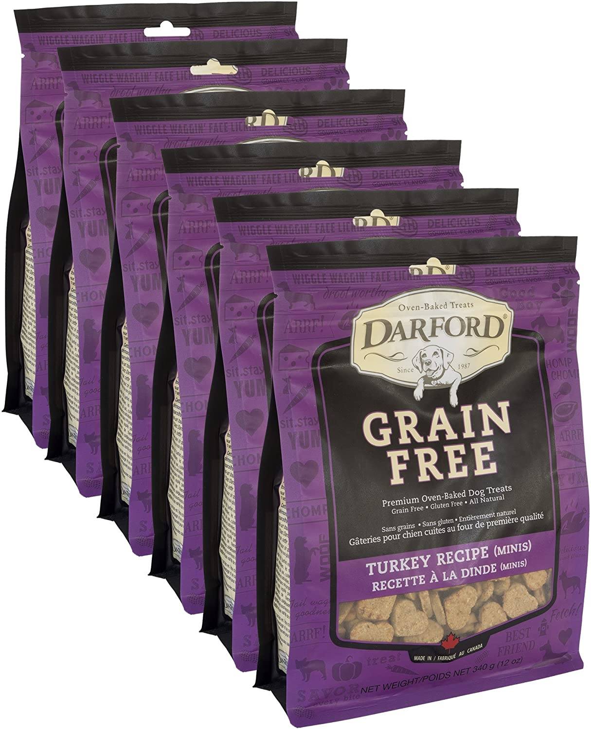 Darford Grain Free Turkey Recipe Mini's Dog Biscuit Treats - 12 oz - Case of 6  