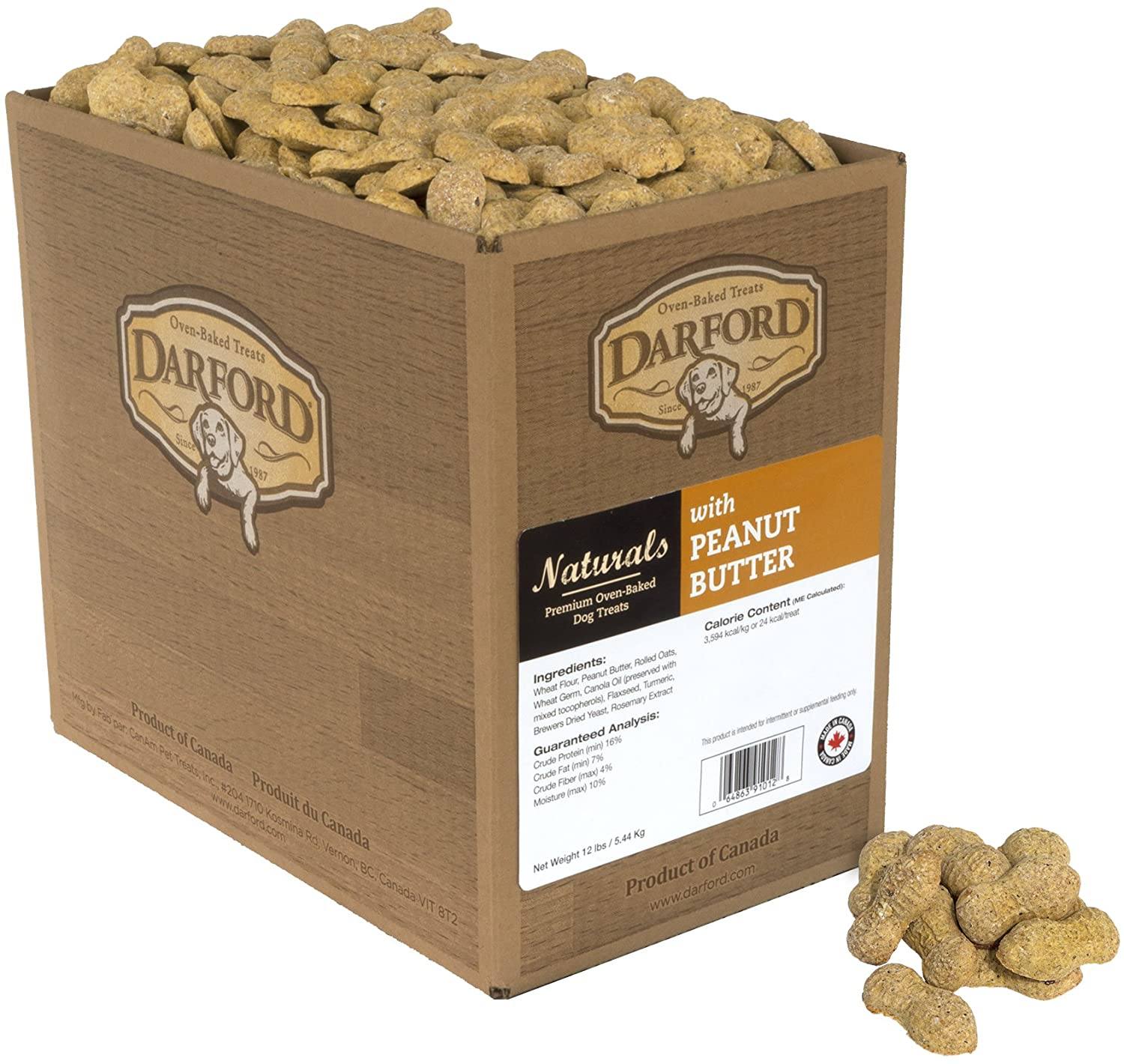 Darford Peanut Butter Bulk Dog Biscuit Treats - 12 lb Bag  