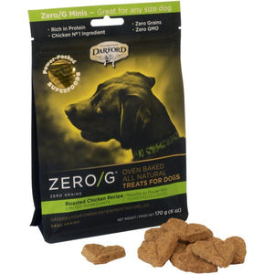 Darford Zero/G Roasted Chicken Mini's Dog Bisuits - 6 oz - Case of 6