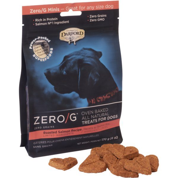 Darford Zero/G Roasted Salmon Mini's Dog Bisuits - 6 oz - Case of 6  