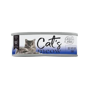 Dave's Pet Food Cats Meow Beef with Lamb Canned Cat Food - 5.5 oz Cans - Case of 24