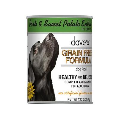 Dave's Pet Food Grain Free Pork & Sweet Potato Entrée Canned Dog Food - 13.2 oz Cans - ...