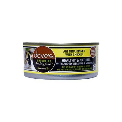 Dave's Pet Food Naturally Healthy Ahi Tuna & Chicken Canned Cat Food - 5.5 oz Cans - Ca...