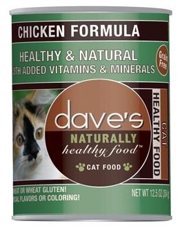 Dave's Pet Food Naturally Healthy Chicken Formula Canned Cat Food - 12 oz Cans - Case of 12