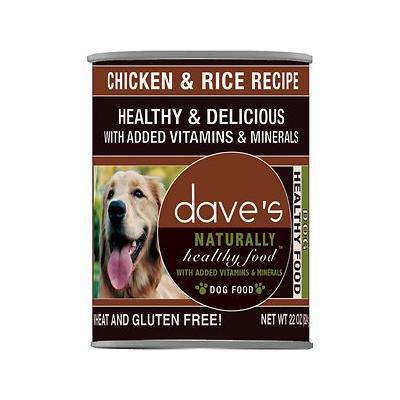 Dave's Pet Food Naturally Healthy Chicken & Rice Canned Dog Food - 22 oz Cans - Case of 12