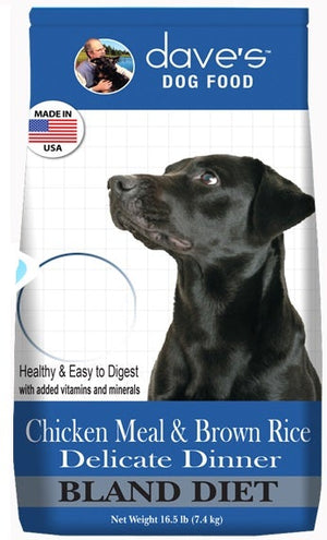 Dave's Pet Food Restricted Bland Diet Chicken & Rice Dry Dog Food - 16 lb Bag