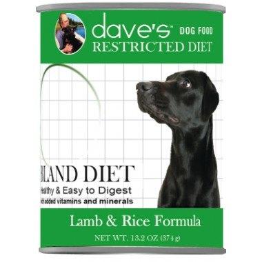 Dave's Pet Food Restricted Bland Diet Lamb & Rice Canned Dog Food - 13 oz Cans - Case of 12