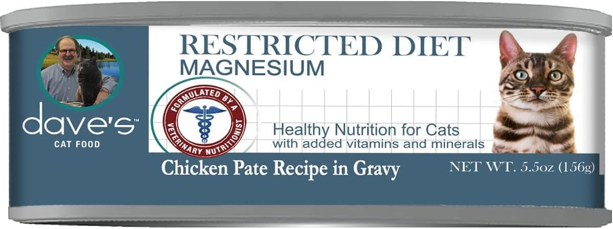 Daves Pet Food Restricted Magnesium Diet Chicken for Cats Canned Cat Food - 5.5 Oz - Case of 24  