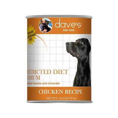 Dave's Pet Food Restricted Sodium Diet Chicken Canned Dog Food - 13 oz Cans - Case of 12