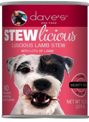 Dave's Pet Food Stewlicious Luscious Lamb Stew Canned Dog Food - 13 oz Cans - Case of 12  