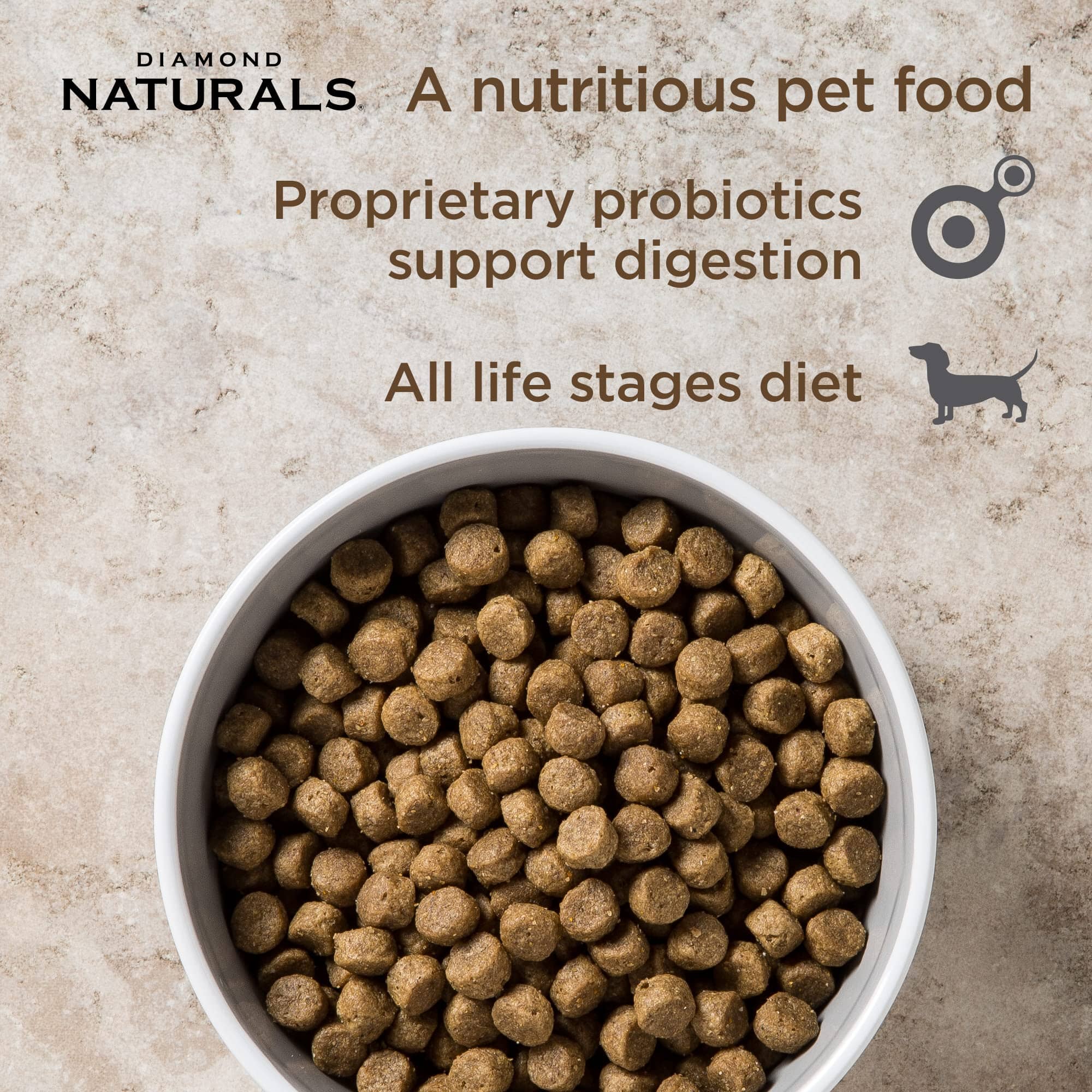 Diamond Naturals All Life Stages Chicken and Rice Dry Dog Food - 40 Lbs  
