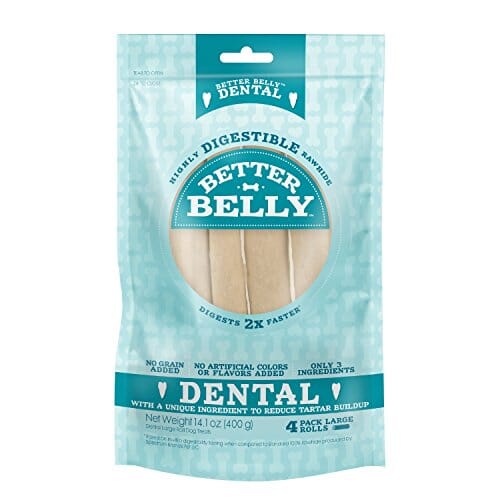 Dingo Better Belly Dental Rolls Natural Dog Chews - Large - 4 Pack