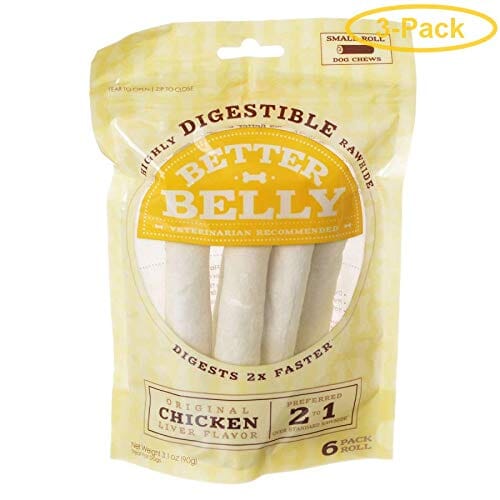 Dingo Better Belly Rolls Natural Dog Chews - Chicken Liver - Small - 6 Pack  