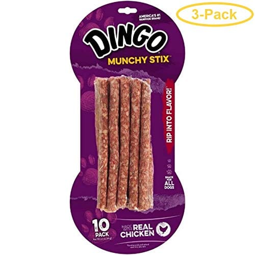Dingo Munchy Stix Natural Dog Chews - Chicken - 10 Pack