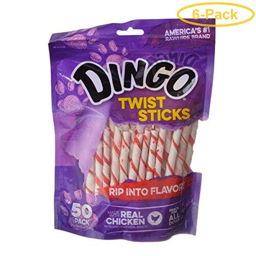 Dingo Twist Sticks Natural Dog Chews - Chicken - 50 Pack