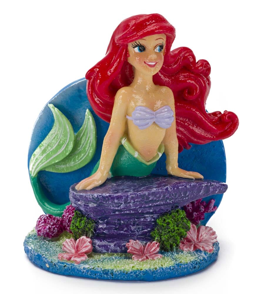 Disney Ariel Stretching on Rock Aquarium Ornament - Multi-Color - 3.25 in - Medium  