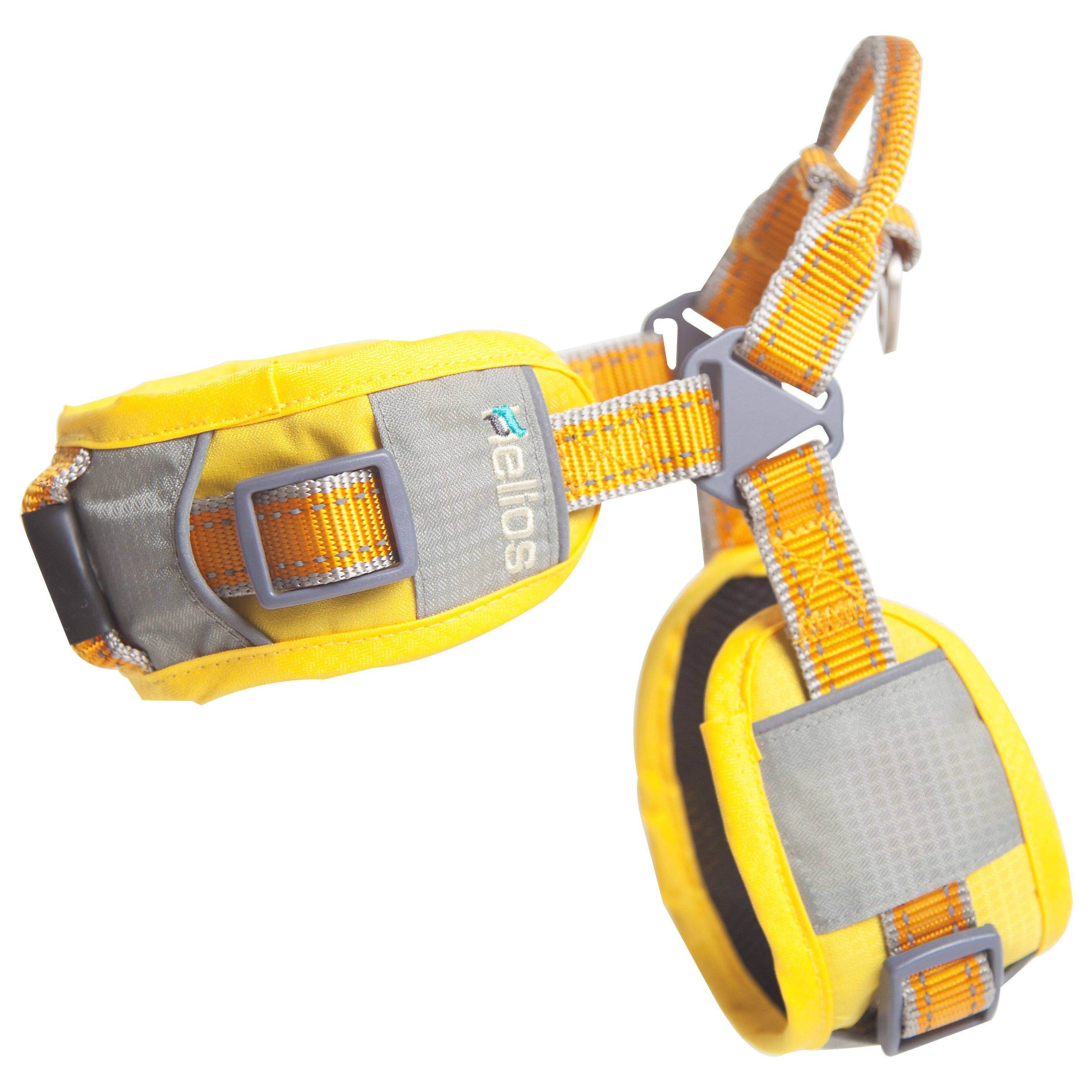 Dog Helios 'Geo-turf' Performance Adjustible and Reflective Dog Harness and Leash Small Yellow