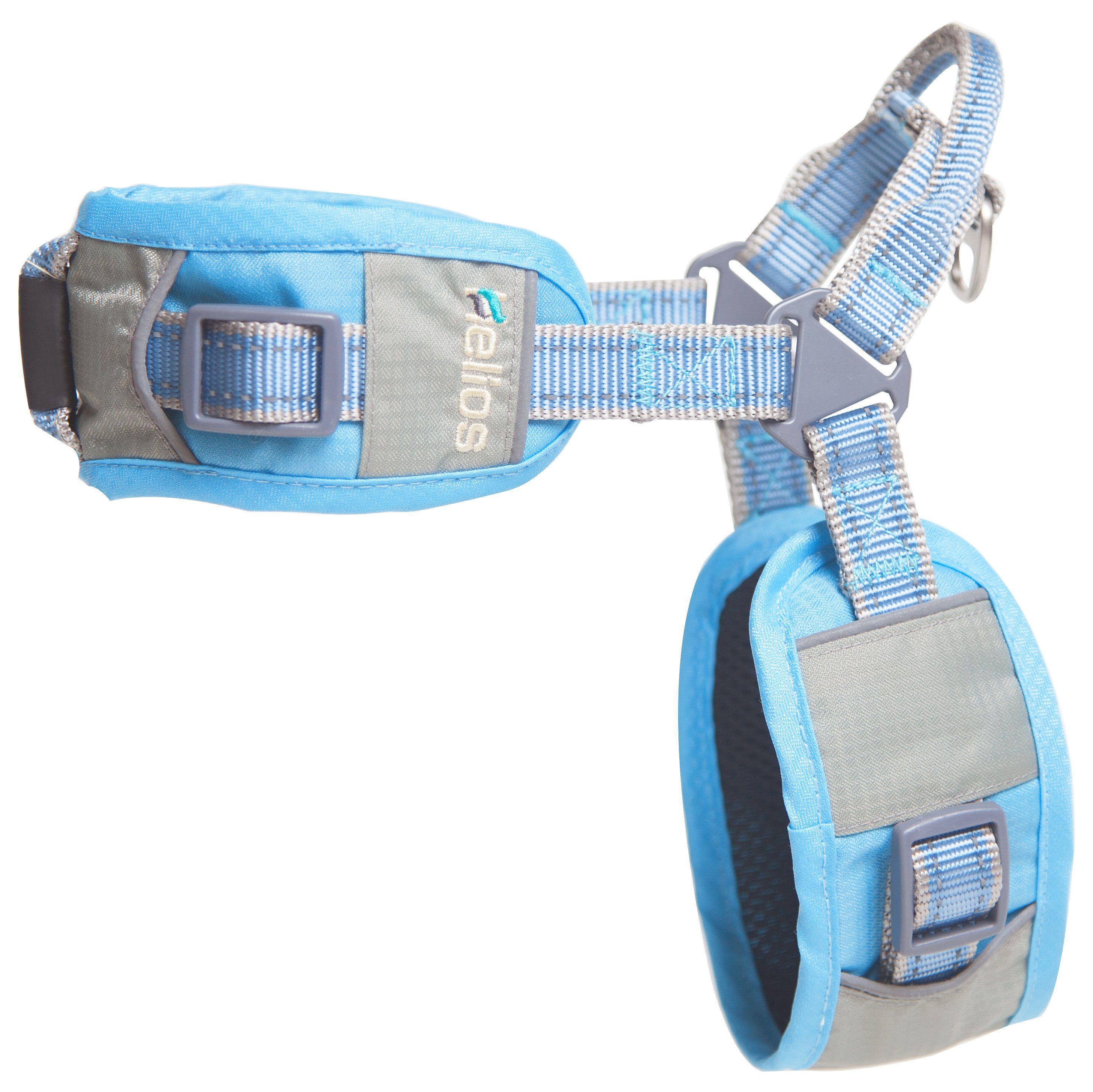 Dog Helios 'Geo-turf' Performance Adjustible and Reflective Dog Harness and Leash Small Blue