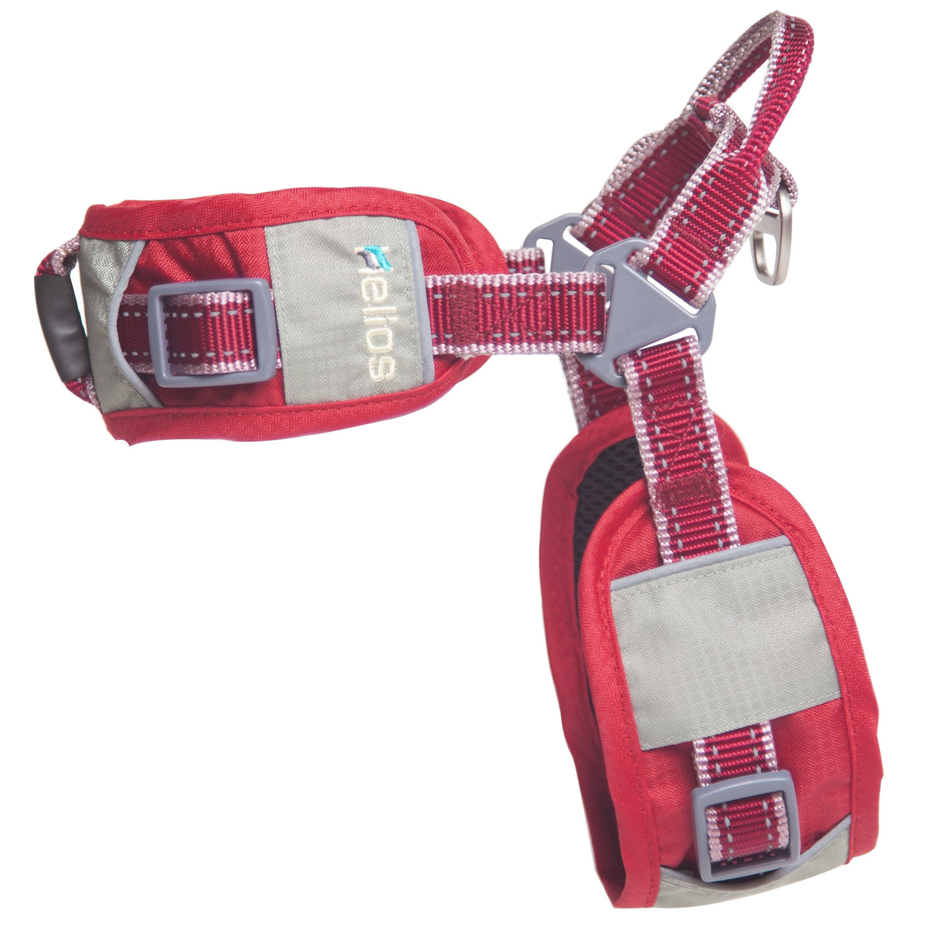 Dog Helios 'Geo-turf' Performance Adjustible and Reflective Dog Harness and Leash Small Red