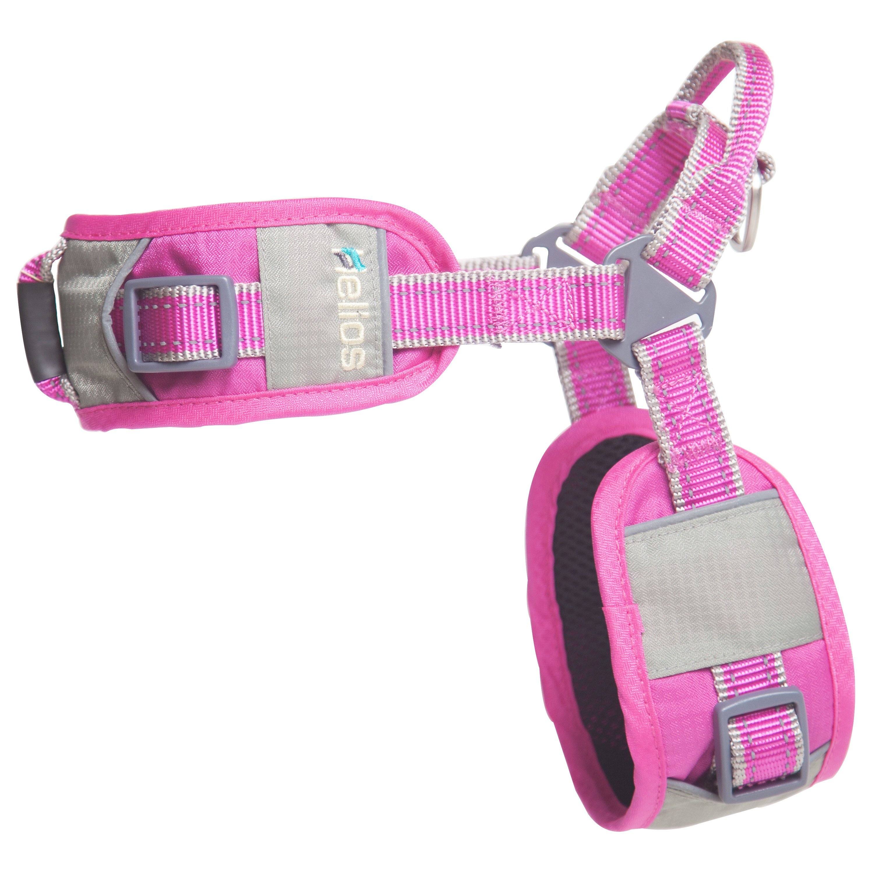 Dog Helios 'Geo-turf' Performance Adjustible and Reflective Dog Harness and Leash Small Pink