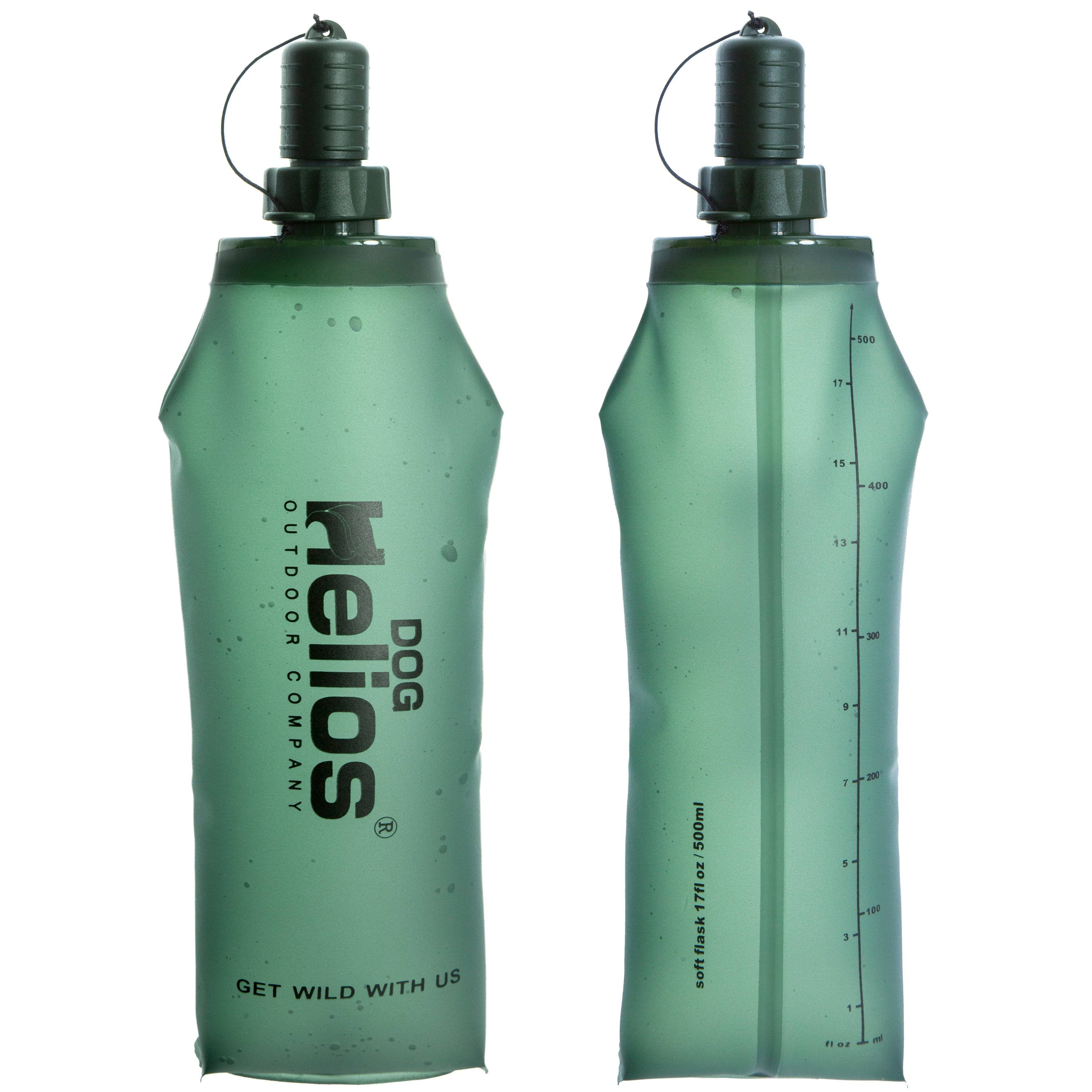 Dog Helios 'Hydra-Peak' Soft-Shell Travel Dog Water Bottle Large Green