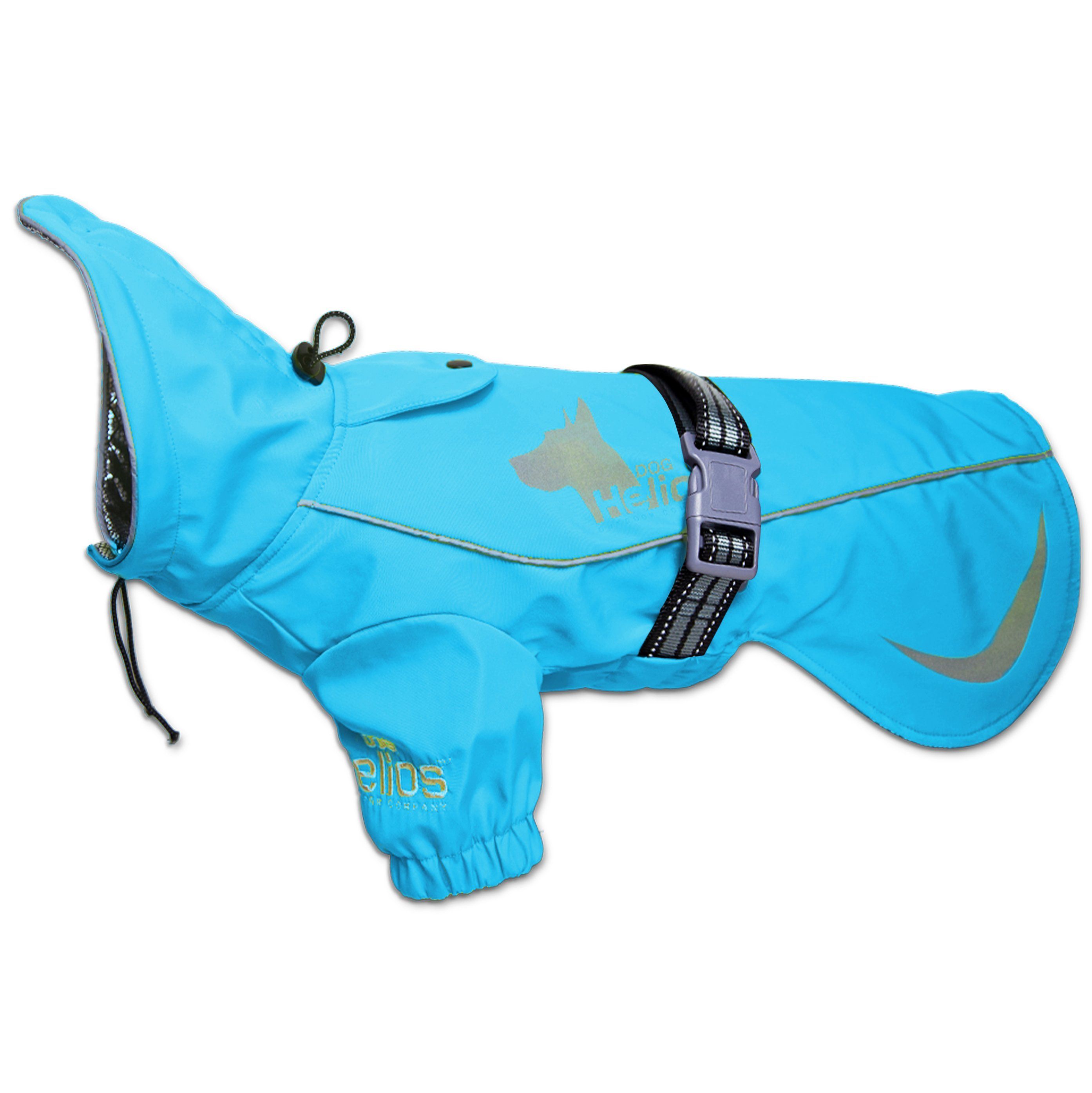 Dog Helios 'Ice-Breaker' Extendable Hooded Dog Coat w/ Heat Reflective Technology X-Small Blue