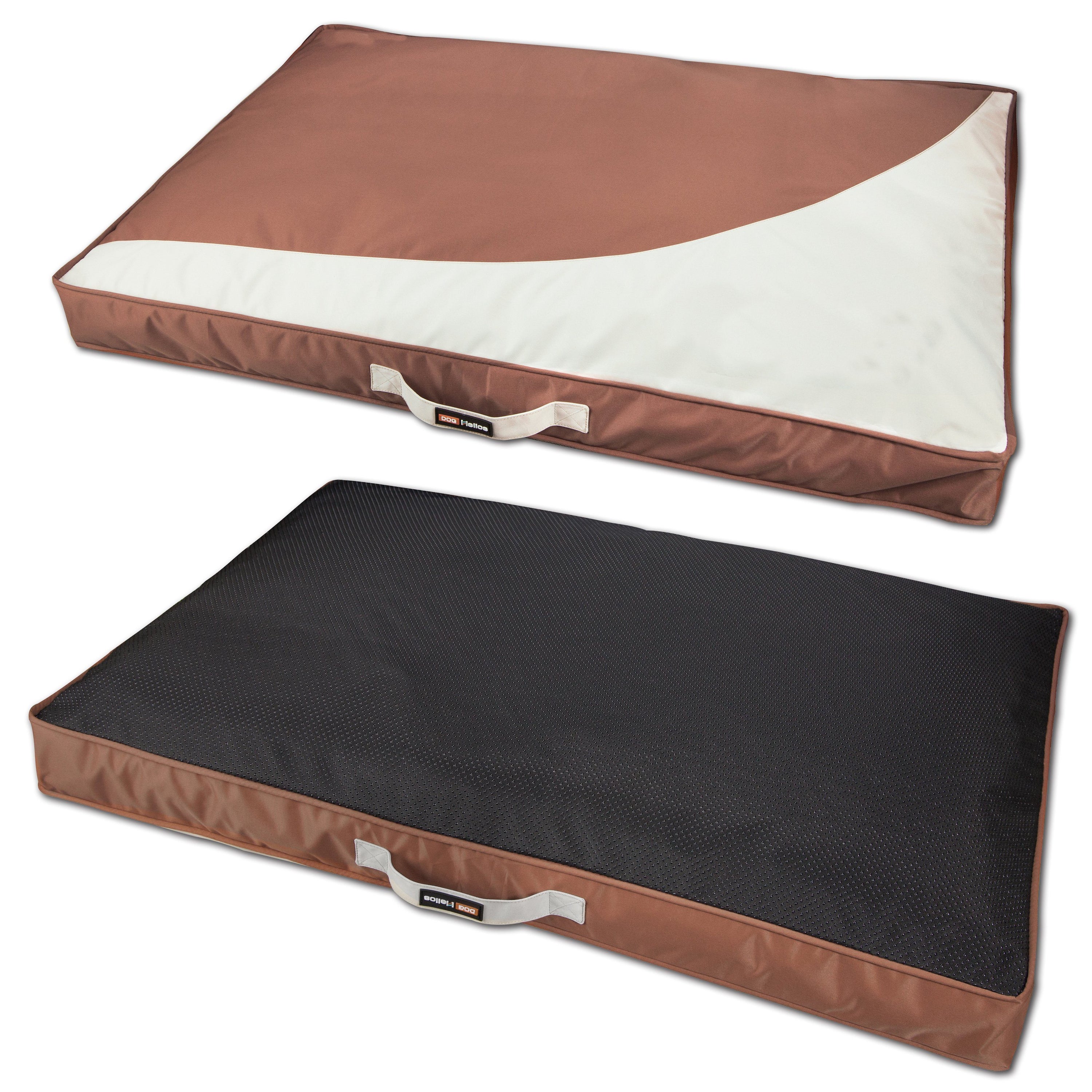 Dog Helios 'Immortal-Trek' Waterproof Rectangular Travel Dog Bed Mat Small Brown