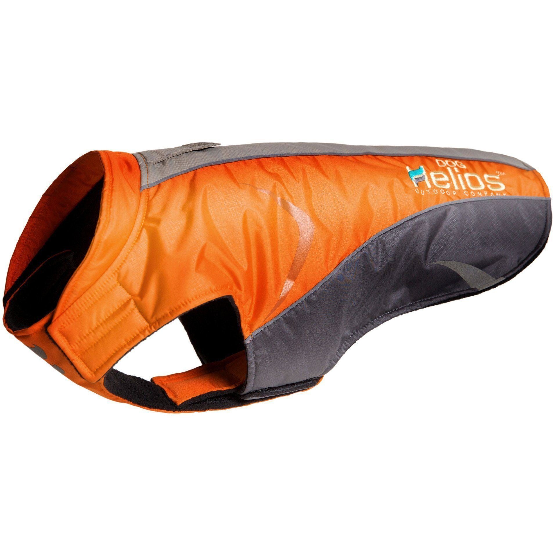 Dog Helios ® Altitude-Mountaineer Wrap-Hook-and-Loop Waterproof Dog Coat X-Small Orange, Charcoal Grey, Light Grey