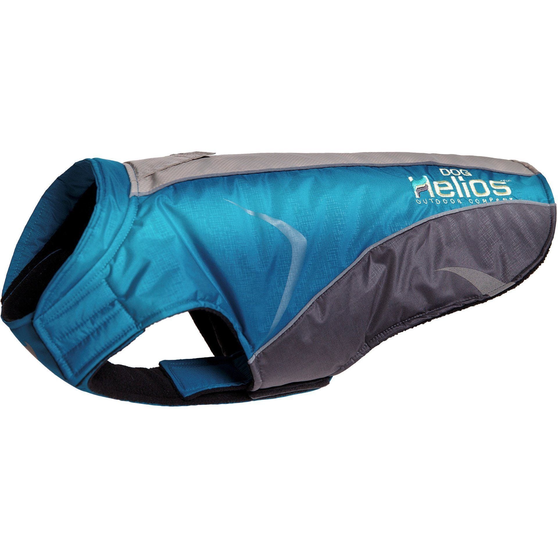 Dog Helios ® Altitude-Mountaineer Wrap-Hook-and-Loop Waterproof Dog Coat X-Small Blue, Charcoal Grey, Light Grey