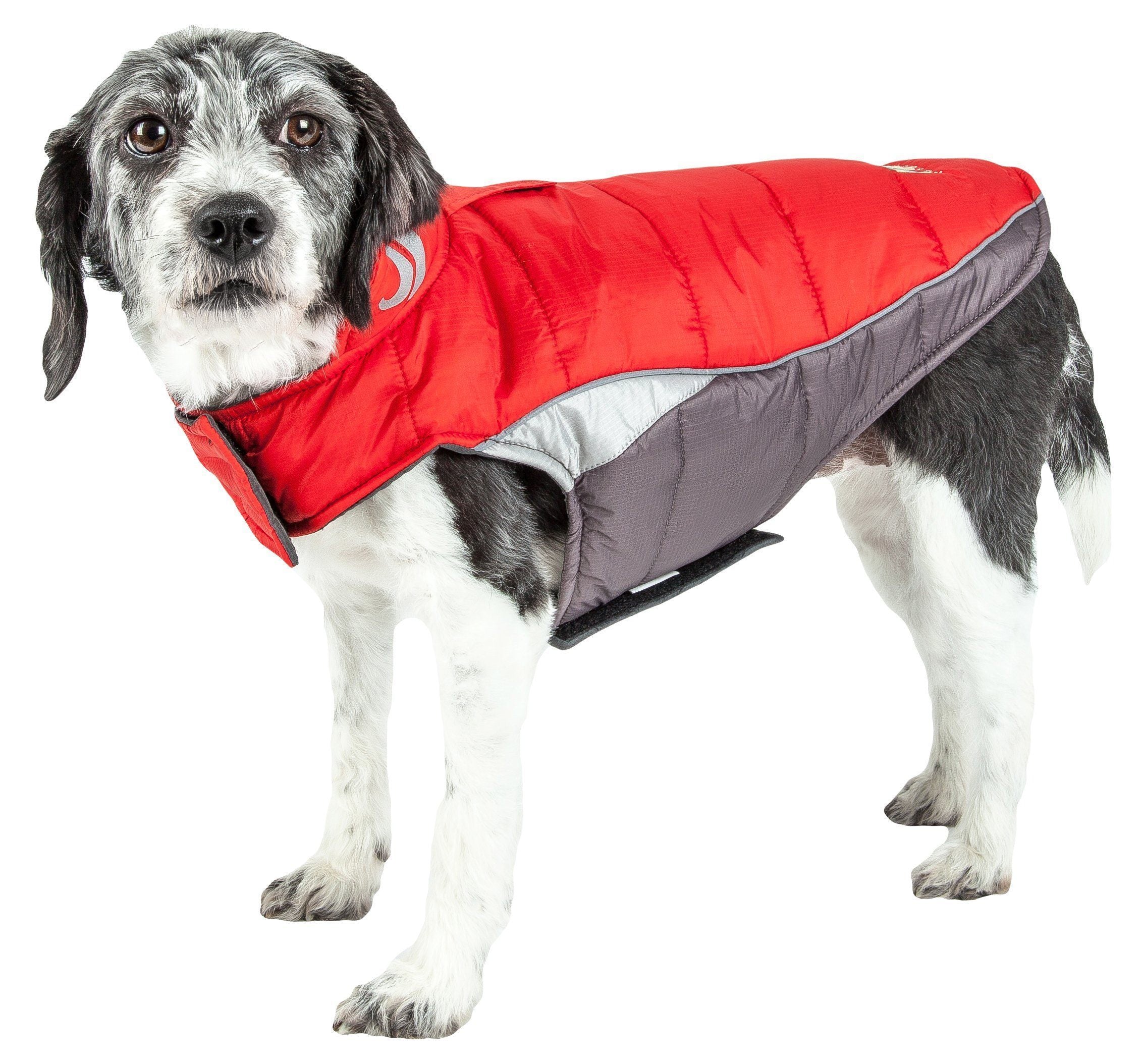 Dog Helios ® Hurricane-Waded Plush 3M Reflective Insulated Winter Dog Coat  