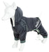 Dog Helios ® 'Namastail' Lightweight 4-Way-Stretch Yoga Performance Dog Tracksuit Hoodie X-Small Charcoal Black