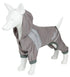 Dog Helios ® 'Namastail' Lightweight 4-Way-Stretch Yoga Performance Dog Tracksuit Hoodie X-Small Grey