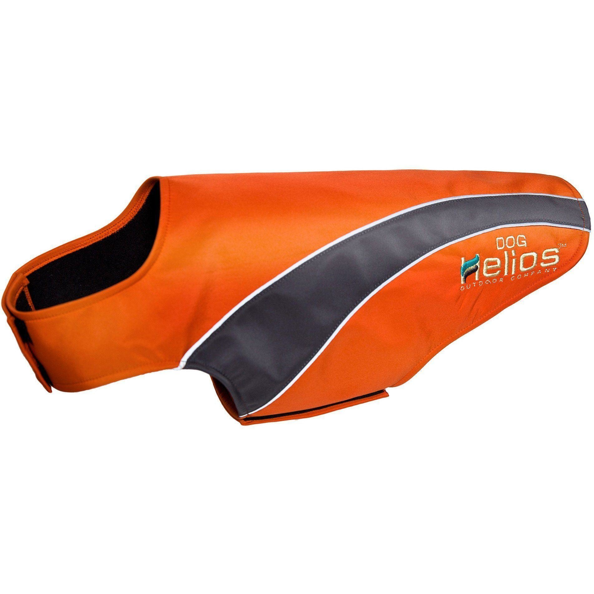 Dog Helios ® Octane Reflective Soft-Shell Neoprene Performance Dog Coat X-Small Orange, Grey