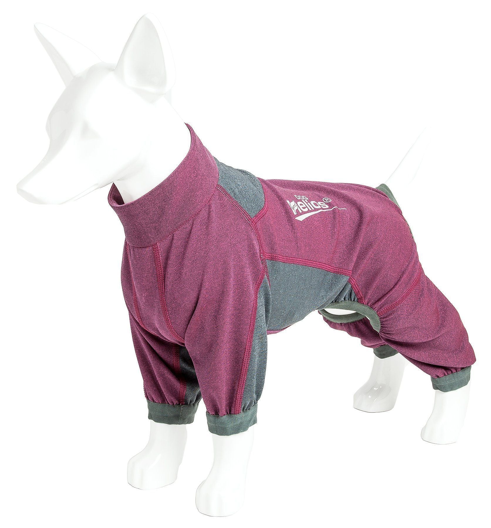 Dog Helios ® 'Rufflex' Mediumweight 4-Way-Stretch Fitness Yoga Dog Tracksuit Jacket X-Small Pink And Grey