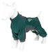 Dog Helios ® 'Rufflex' Mediumweight 4-Way-Stretch Fitness Yoga Dog Tracksuit Jacket X-Small Green And Grey